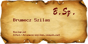 Brumecz Szilas névjegykártya